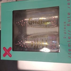 2pc Stemless Champagne Flutes